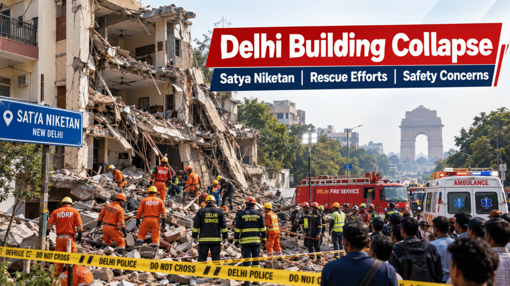 Delhi Building Collapse in Satya Niketan What Happened, Rescue Efforts and Key Safety Concerns